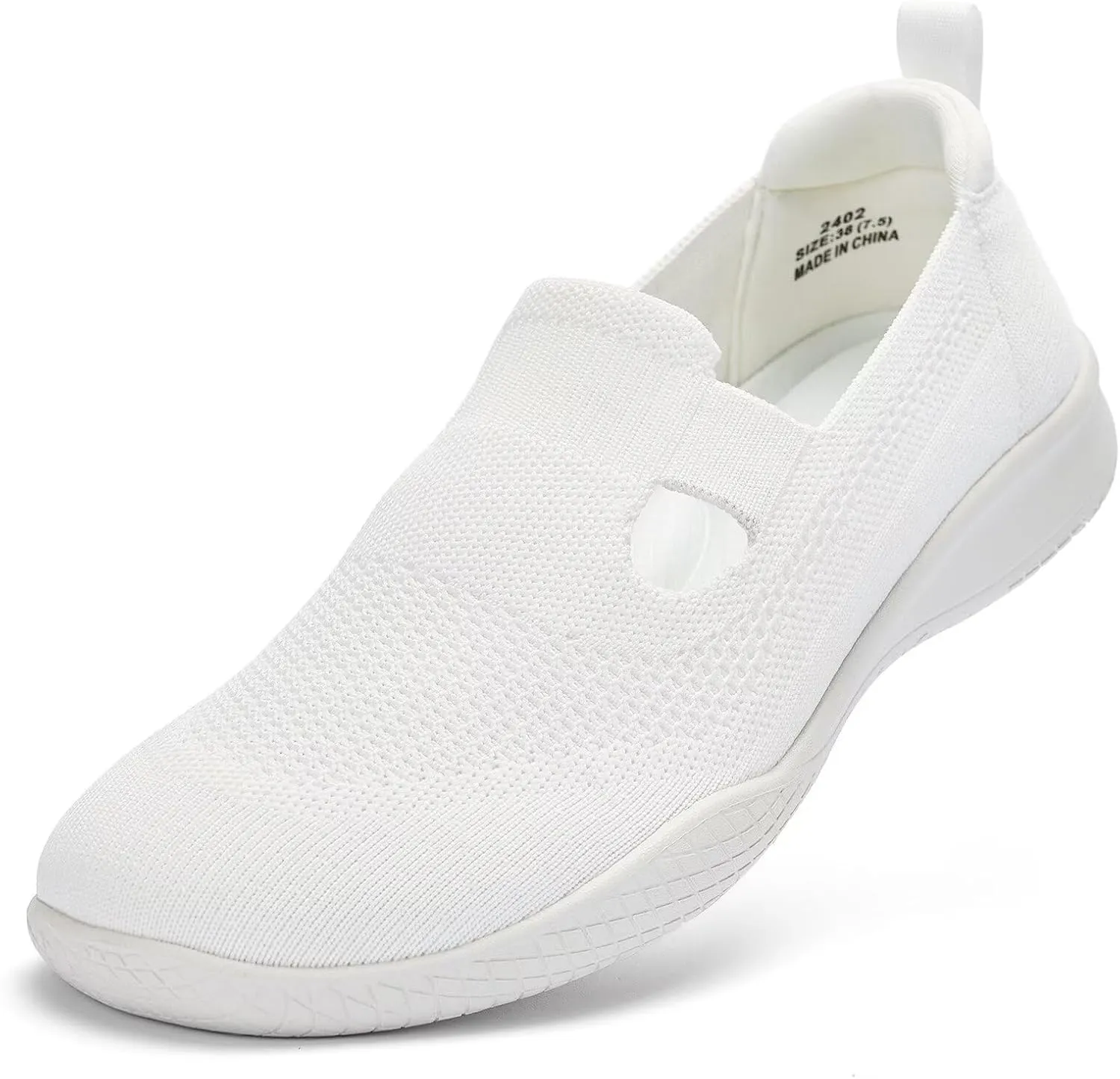 Puxowe Women's Slip on Walking Shoes-Lightweight Knit Loafer Sneaker