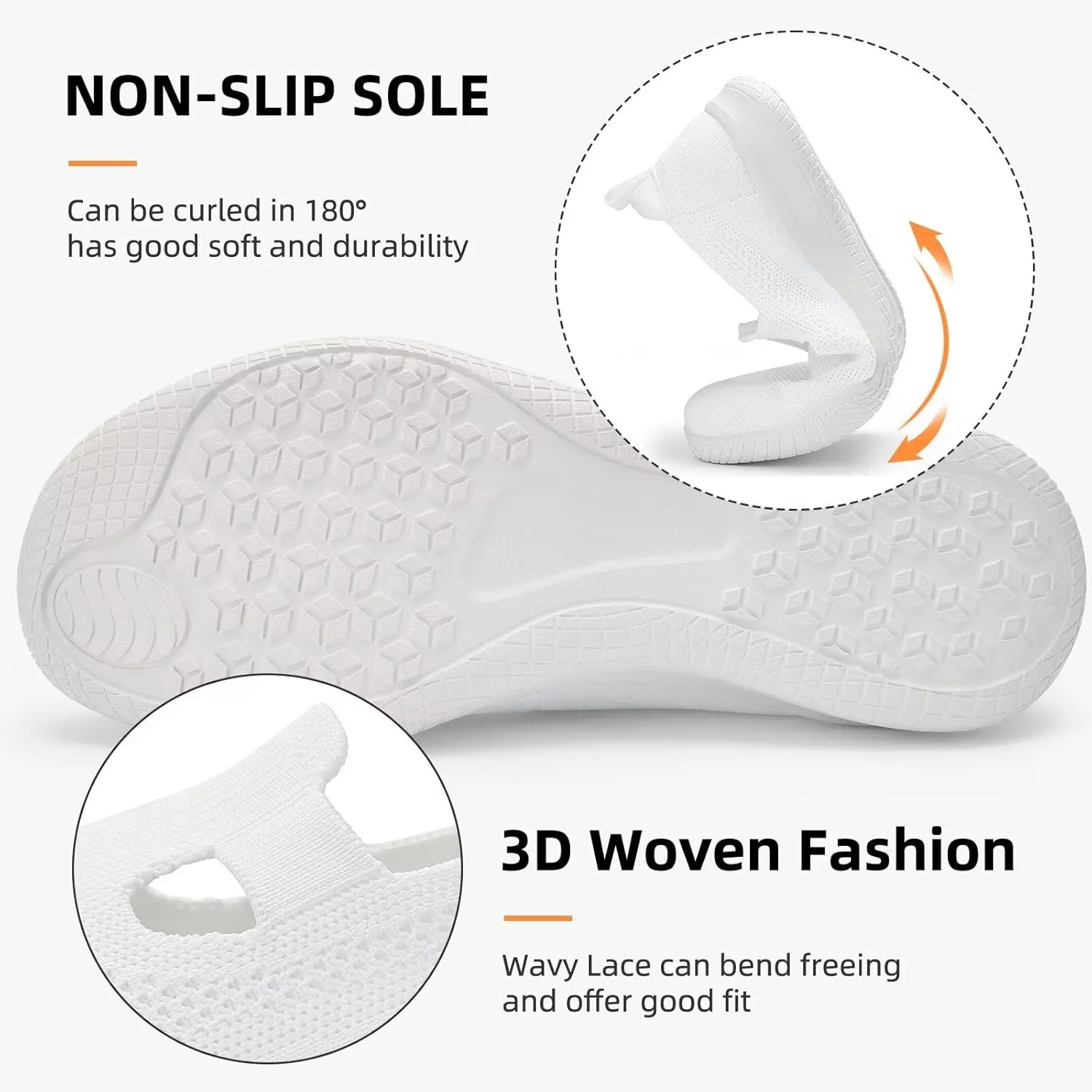 Puxowe Women's Slip on Walking Shoes-Lightweight Knit Loafer Sneaker