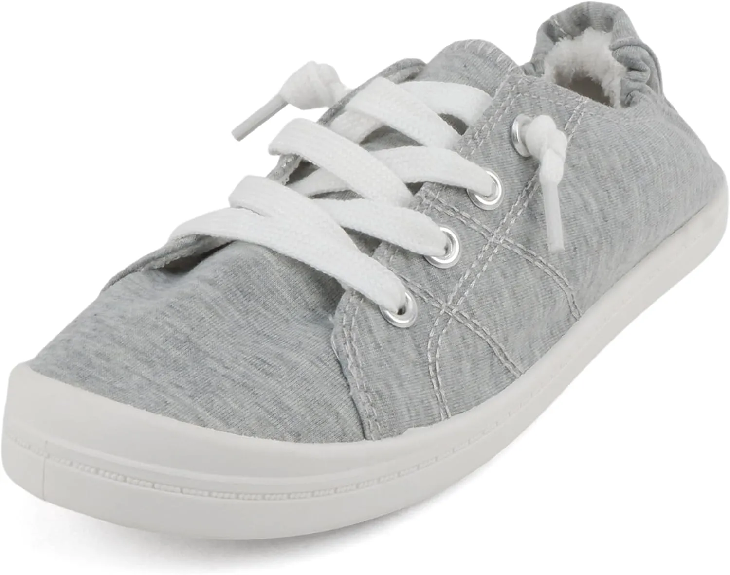 Soda Flat Women Shoes Linen Canvas Slip On Sneakers Lace Up Style Loafers Zig-S