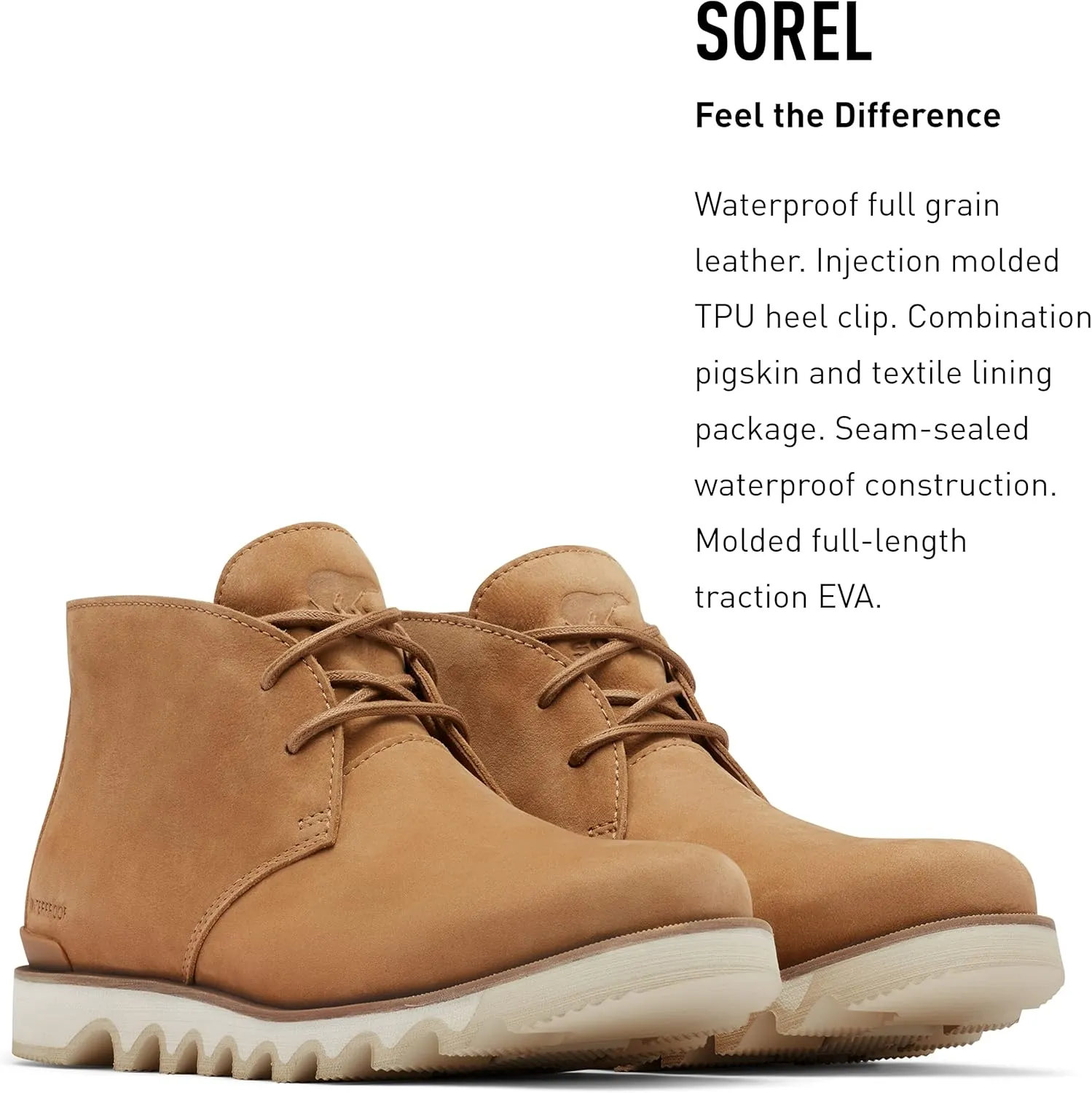 Sorel Men's Kezar Chukka WP Boot — Waterproof Leather Rain Boot
