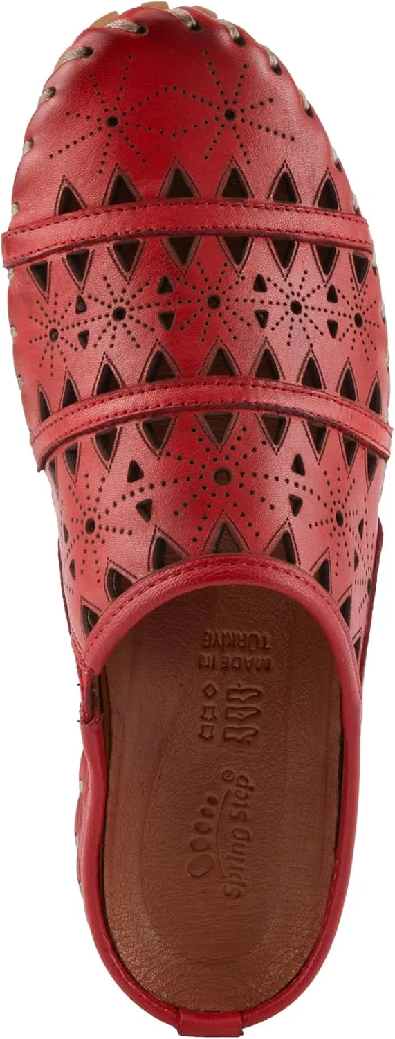Spring Step Fusalide Slip-On Shoes for Womens - Comfortable Slip-On Shoes with Rubber Outsole - Casual Leather Clogs for Women