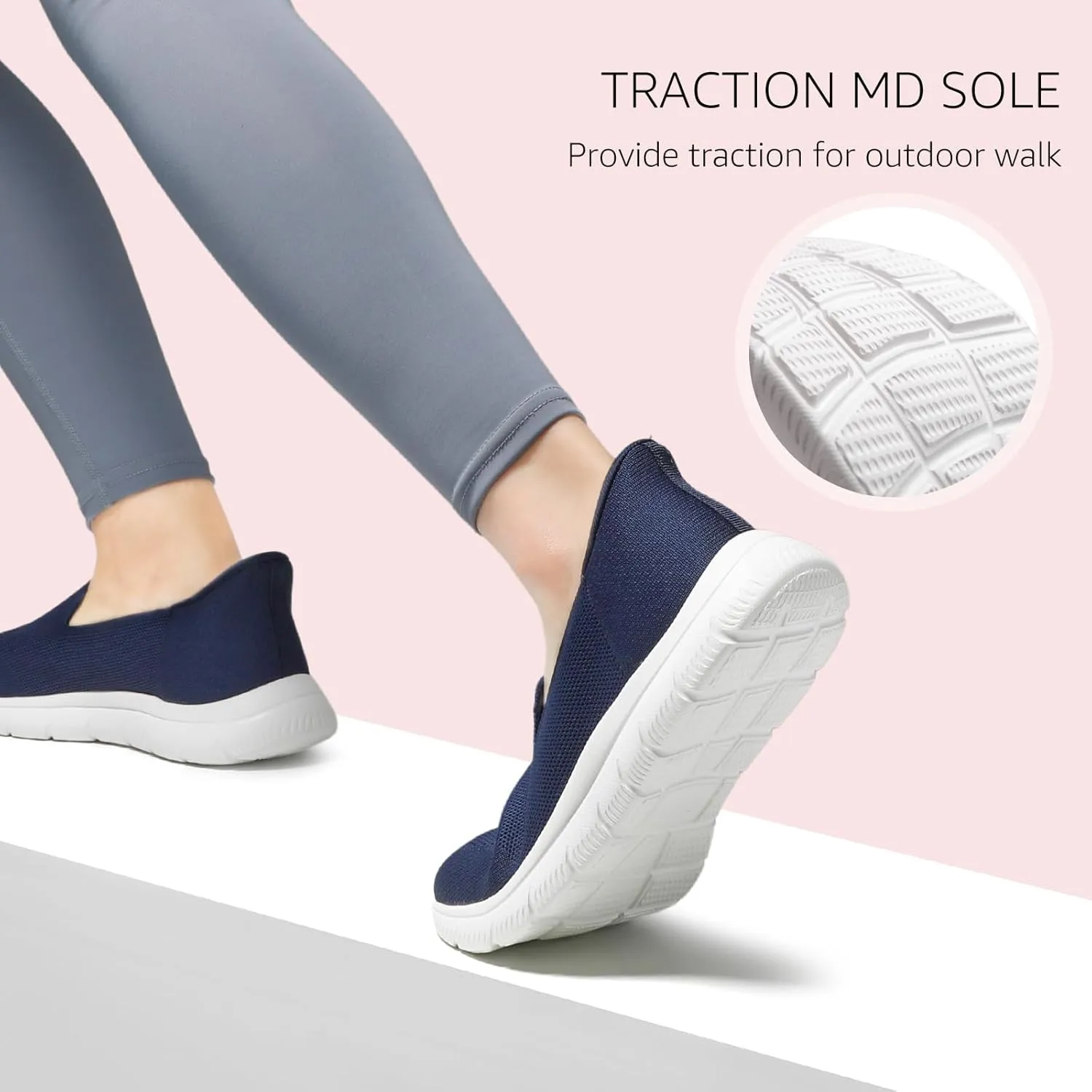 STQ Walking Shoes Women Slip on Sneakers Orthopedic Shoes Non Slip Elderly Comfort Lightweight Casual Standing Travelling