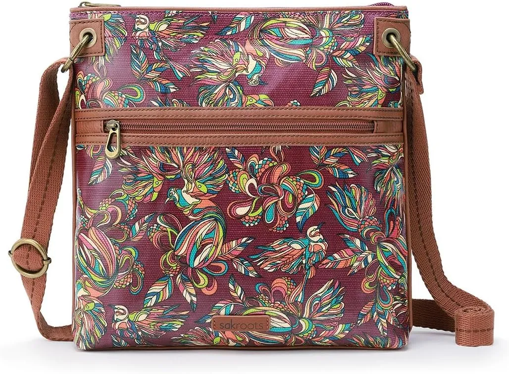 The Sak Esperato Nylon Flat Crossbody in Eco Twill, Adjustable Repreve Webbing Strap