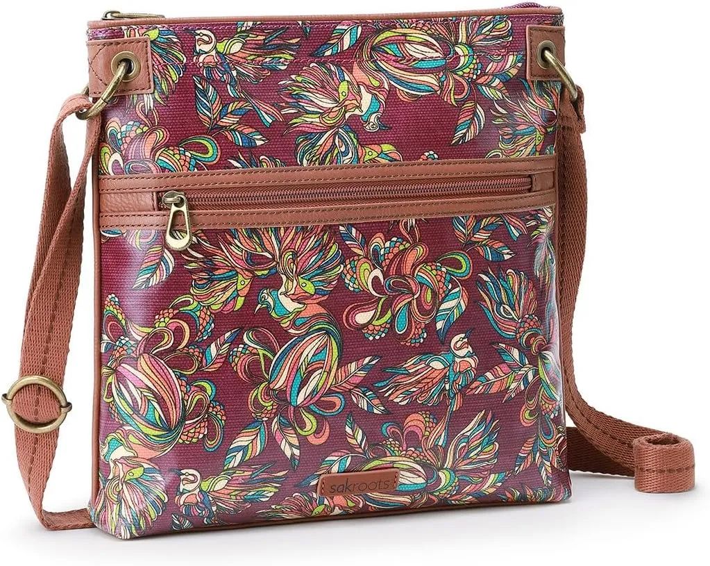 The Sak Esperato Nylon Flat Crossbody in Eco Twill, Adjustable Repreve Webbing Strap