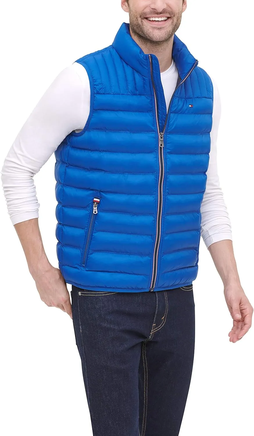 Tommy Hilfiger Men's Lightweight Packable Puffer Vest Jacket