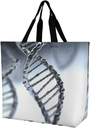 Tote Bag Grocery Bag for Women Shopping Bag DNA Chain Photo Handbags Beach Bag Shoulder Bag for Shopping