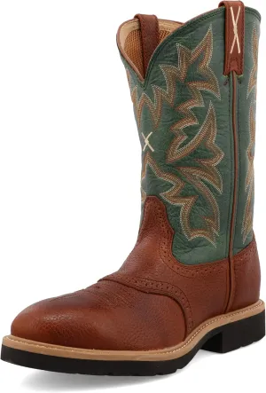 Twisted X 12" Western Work Boot - Safety Steel Toe Pull-on Boots for Men