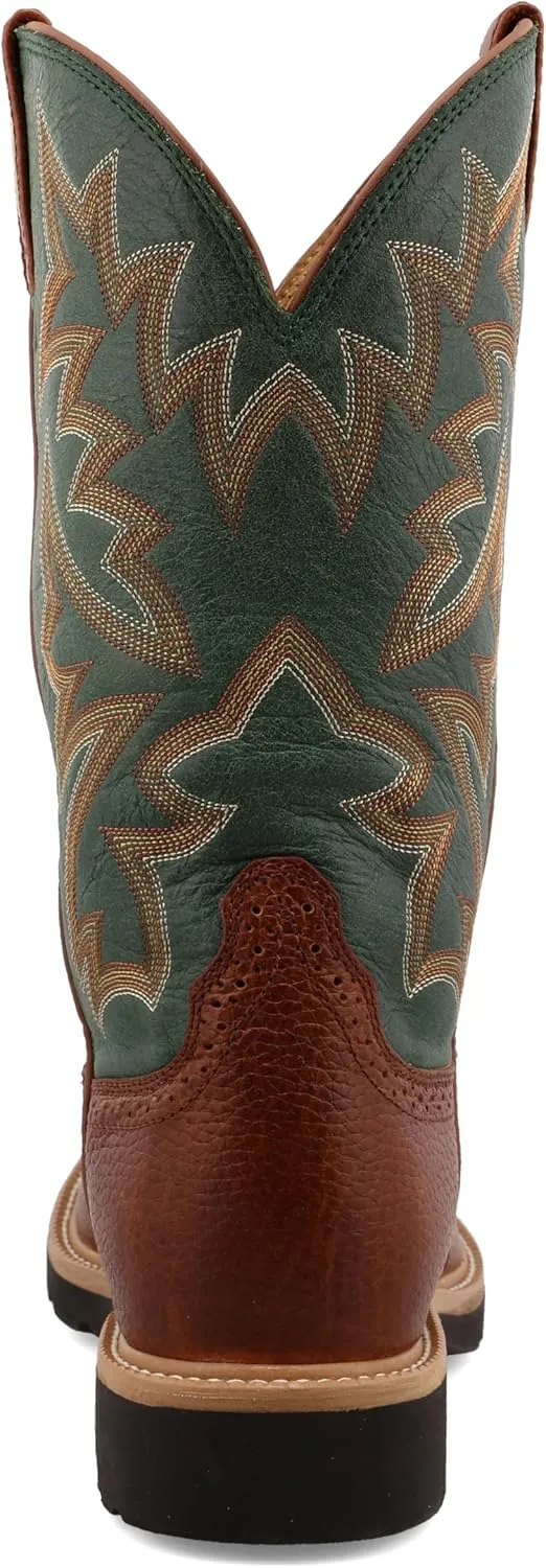 Twisted X 12" Western Work Boot - Safety Steel Toe Pull-on Boots for Men