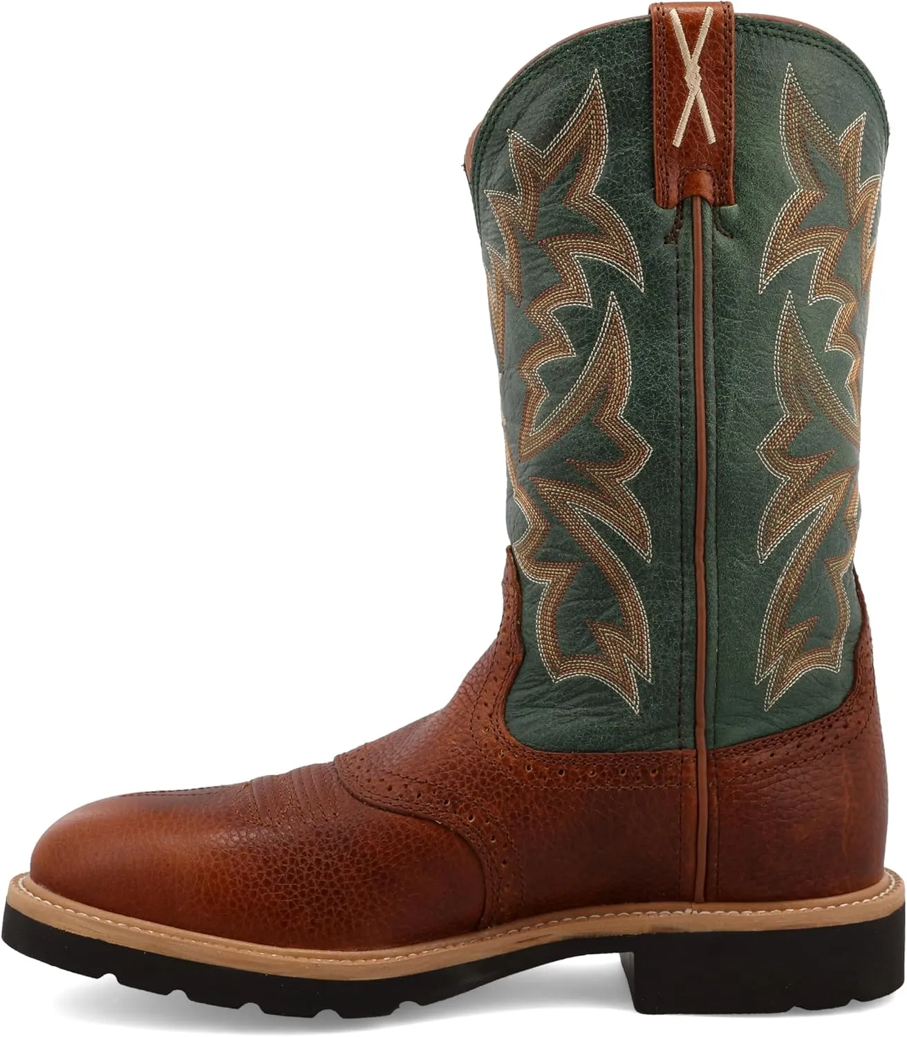 Twisted X 12" Western Work Boot - Safety Steel Toe Pull-on Boots for Men