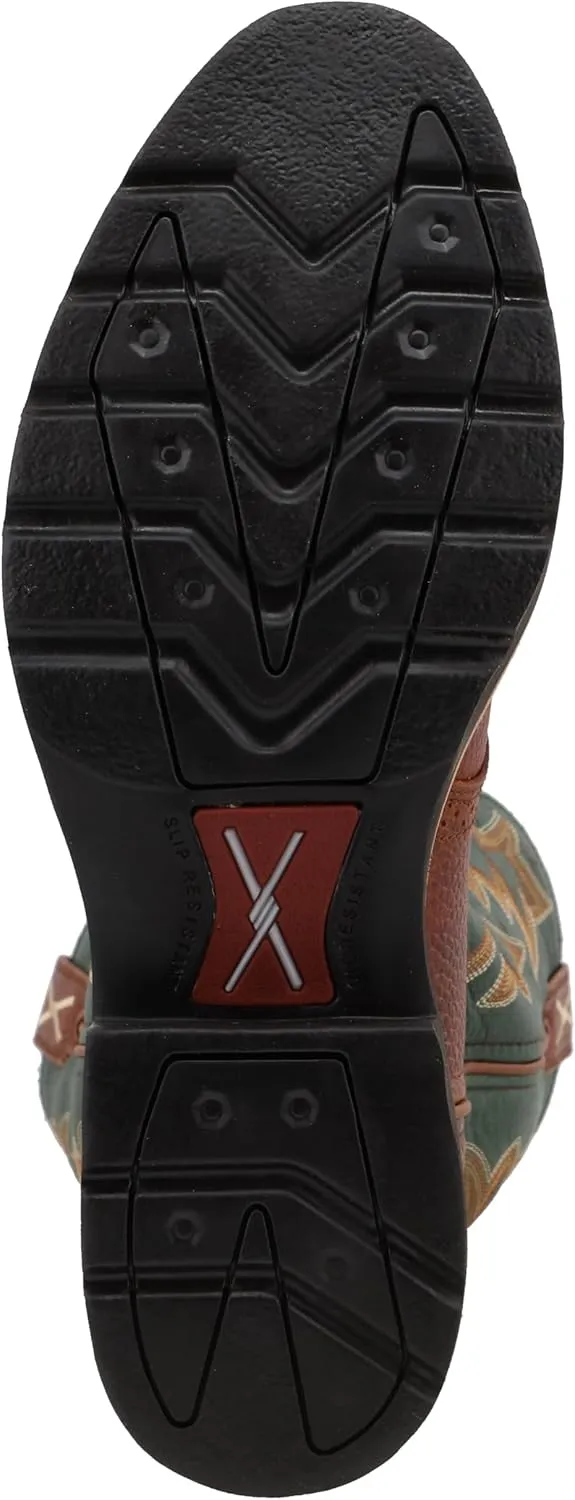 Twisted X 12" Western Work Boot - Safety Steel Toe Pull-on Boots for Men