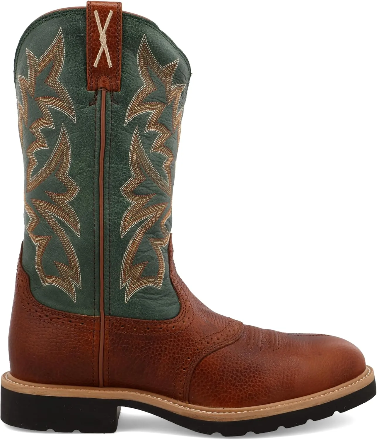 Twisted X 12" Western Work Boot - Safety Steel Toe Pull-on Boots for Men