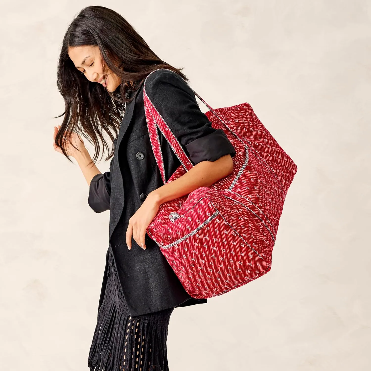 Vera Bradley Women's Premium Cotton Large Original Duffel Travel Bag