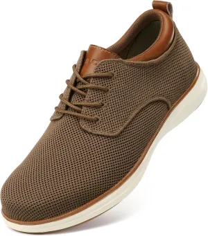 VILOCY Men's Wide Casual Dress Oxfords Business Shoes Fashion Sneakers Mesh Breathable Comfortable Walking Shoes