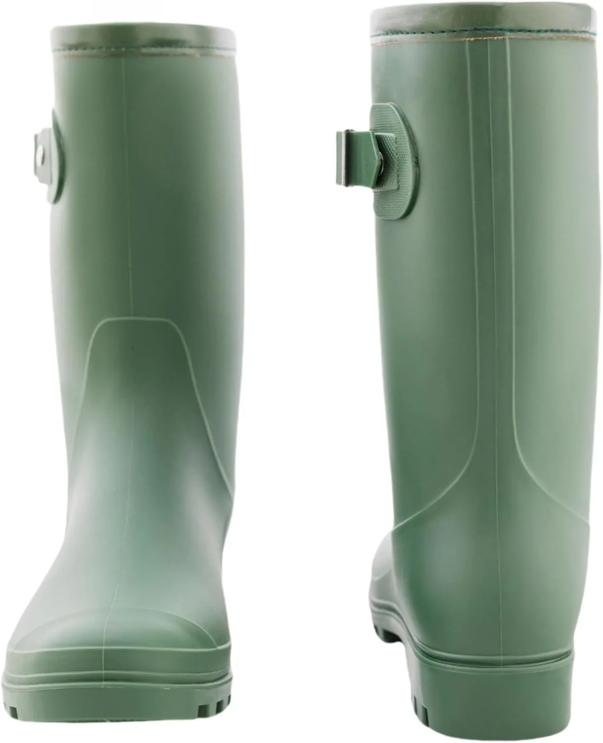 Women's Mid Calf Rain Boots Waterproof Fashion Garden Shoes Anti-slipping Rainboots For Women Comfortable Insole Light Rain Shoes