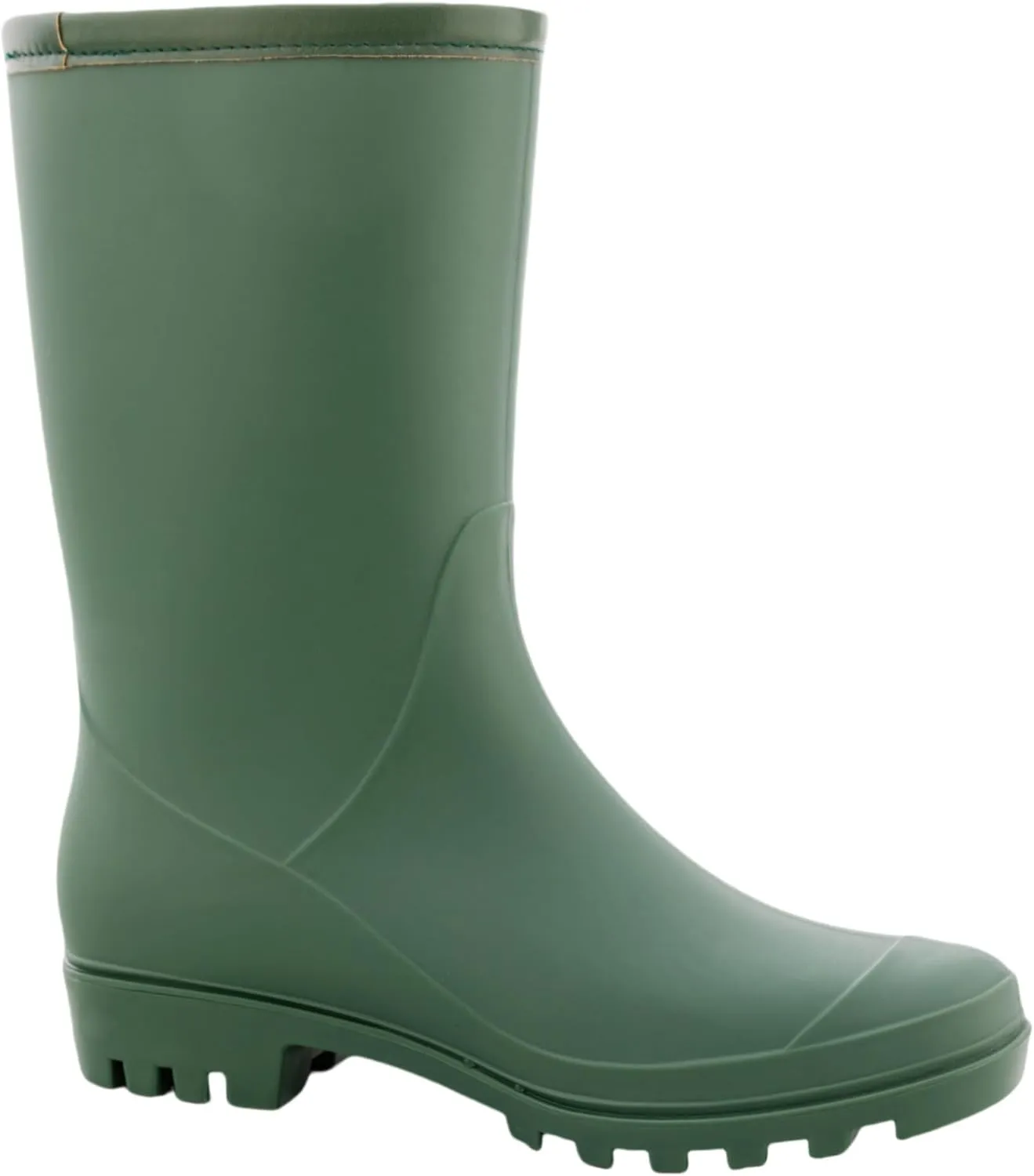 Women's Mid Calf Rain Boots Waterproof Fashion Garden Shoes Anti-slipping Rainboots For Women Comfortable Insole Light Rain Shoes