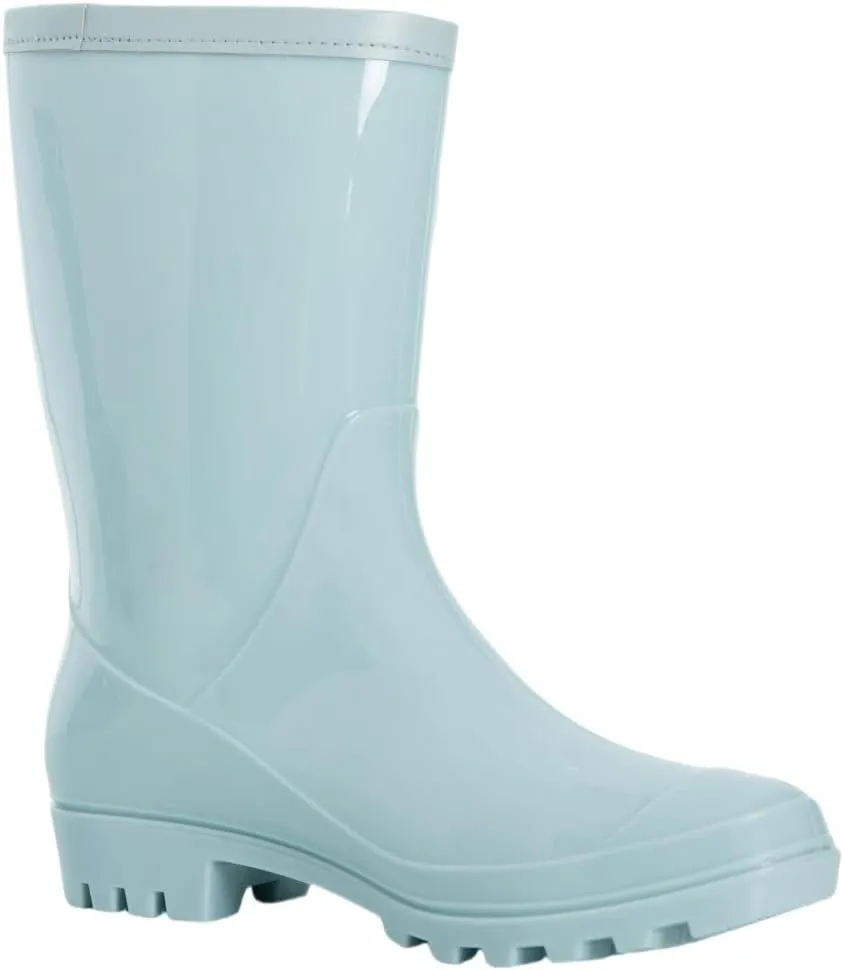 Women's Mid Calf Rain Boots Waterproof Fashion Garden Shoes Anti-slipping Rainboots For Women Comfortable Insole Light Rain Shoes