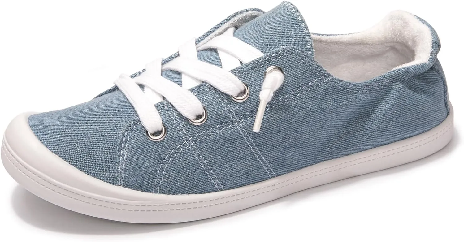 Women's Slip On Canvas Sneaker Low Top Casual Walking Shoes Classic Comfort Flat Fashion Sneakers