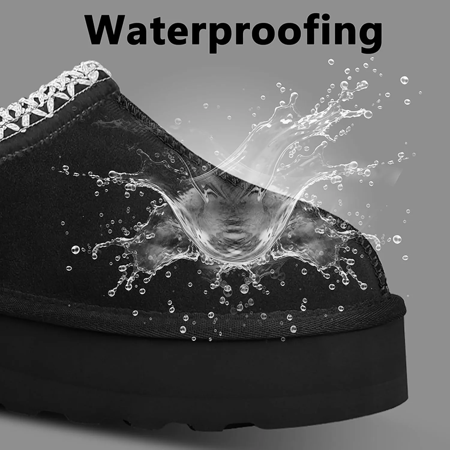 Women's Slippers Platform Mini Boots Short Ankle Boot Fur Fleece Lined Sneakers House slippers Anti-Slip Boot For Outdoor