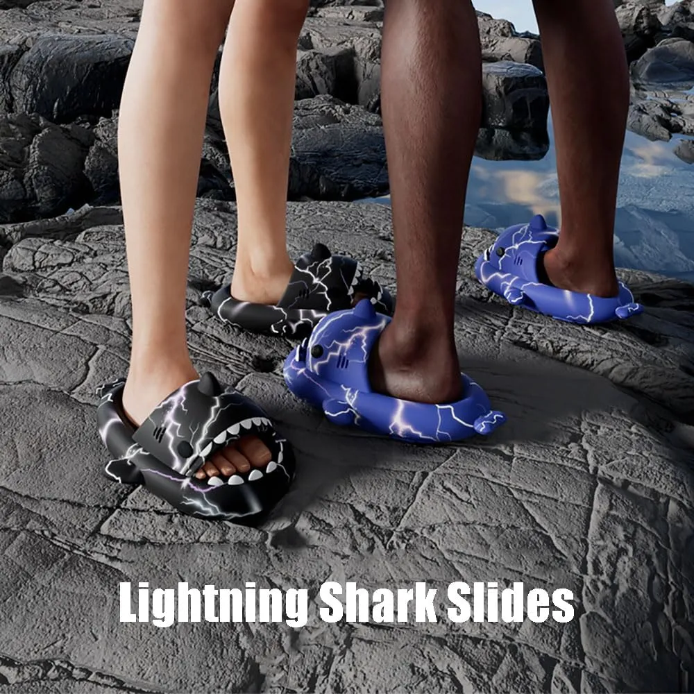 Zureto Original Shark Slides Upgraded, Cloudy Shark Slides Anti-Slip House Slippers Beach Shoes