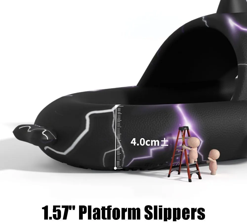 Zureto Original Shark Slides Upgraded, Cloudy Shark Slides Anti-Slip House Slippers Beach Shoes