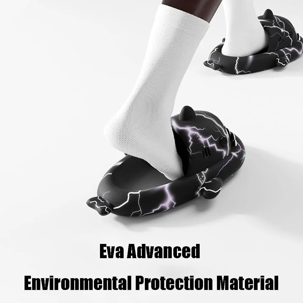 Zureto Original Shark Slides Upgraded, Cloudy Shark Slides Anti-Slip House Slippers Beach Shoes